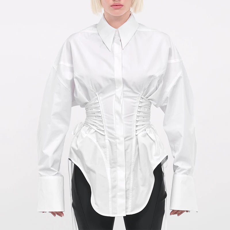 Lapel Spliced Shirt