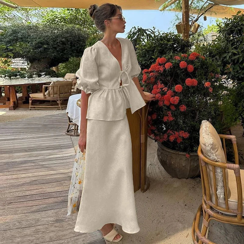 Women's Peplum Skirt Set