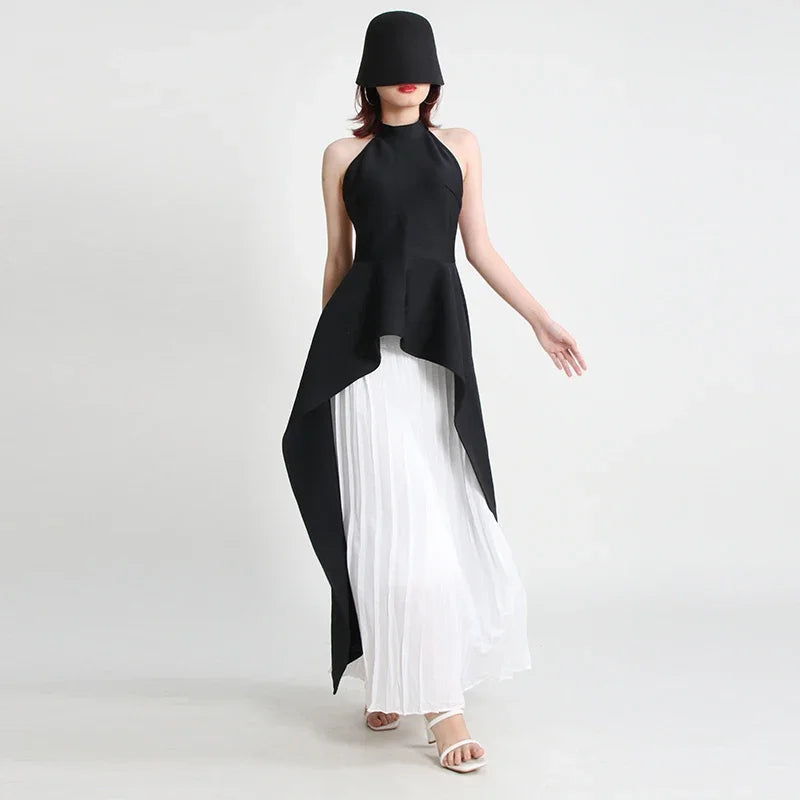 Black & White Pleated Set