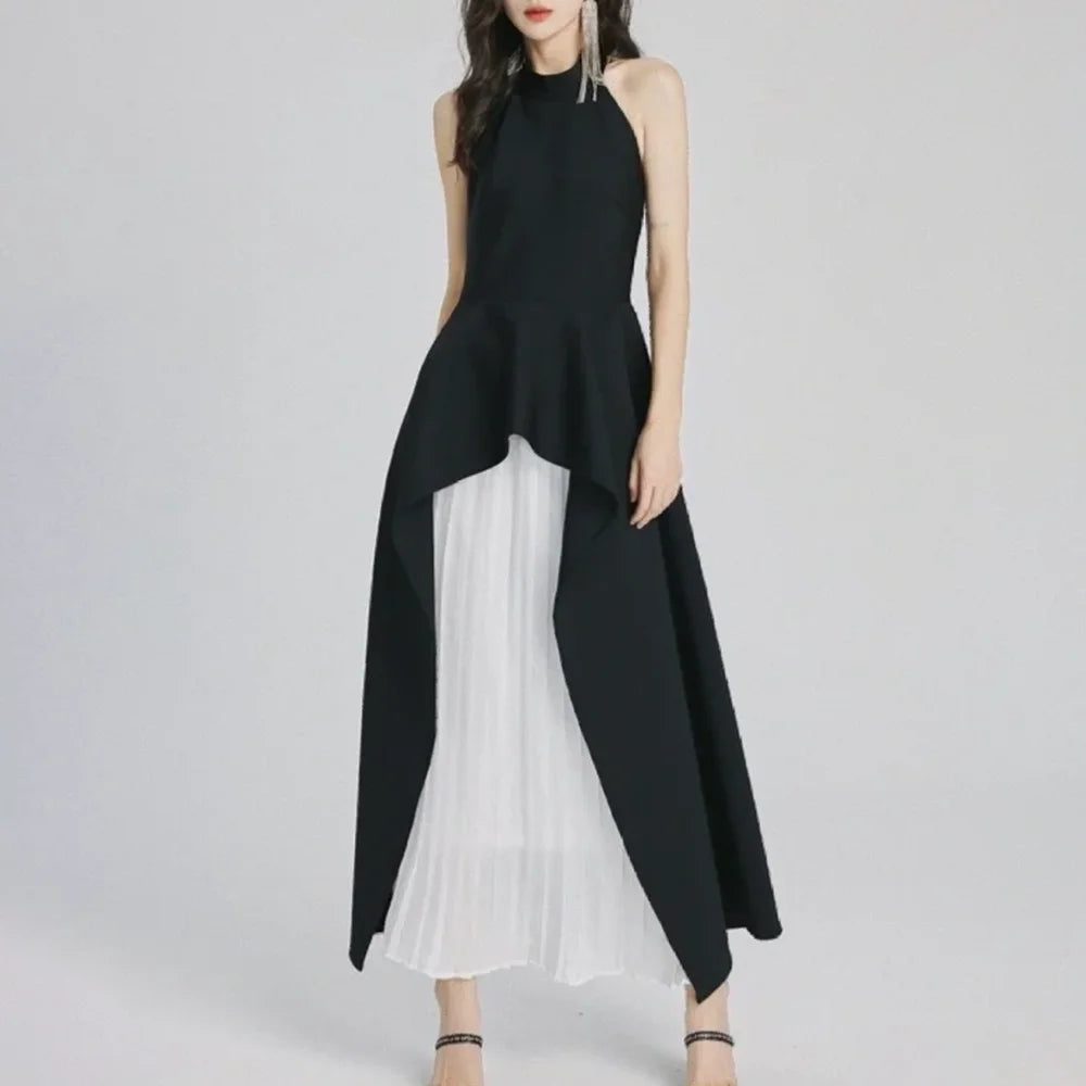 Black & White Pleated Set