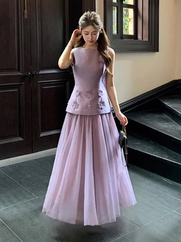 Sleeveless Slim Waist Dress