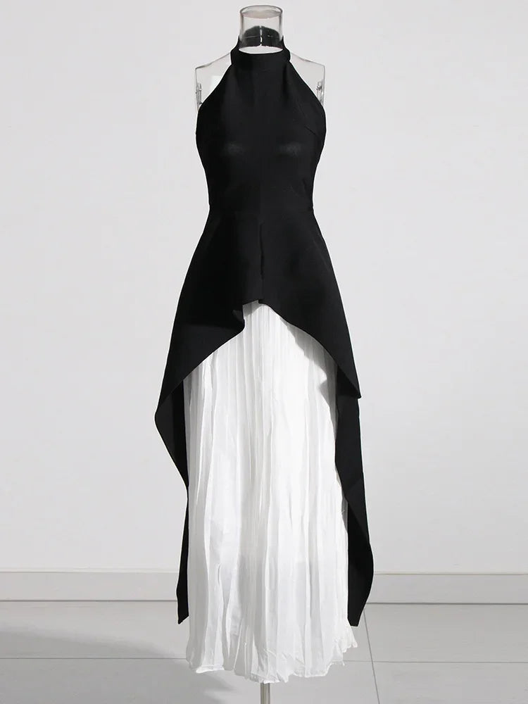 Black & White Pleated Set
