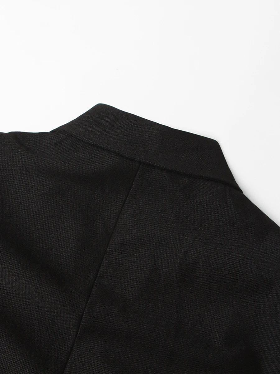 Cutout Notched Blazer