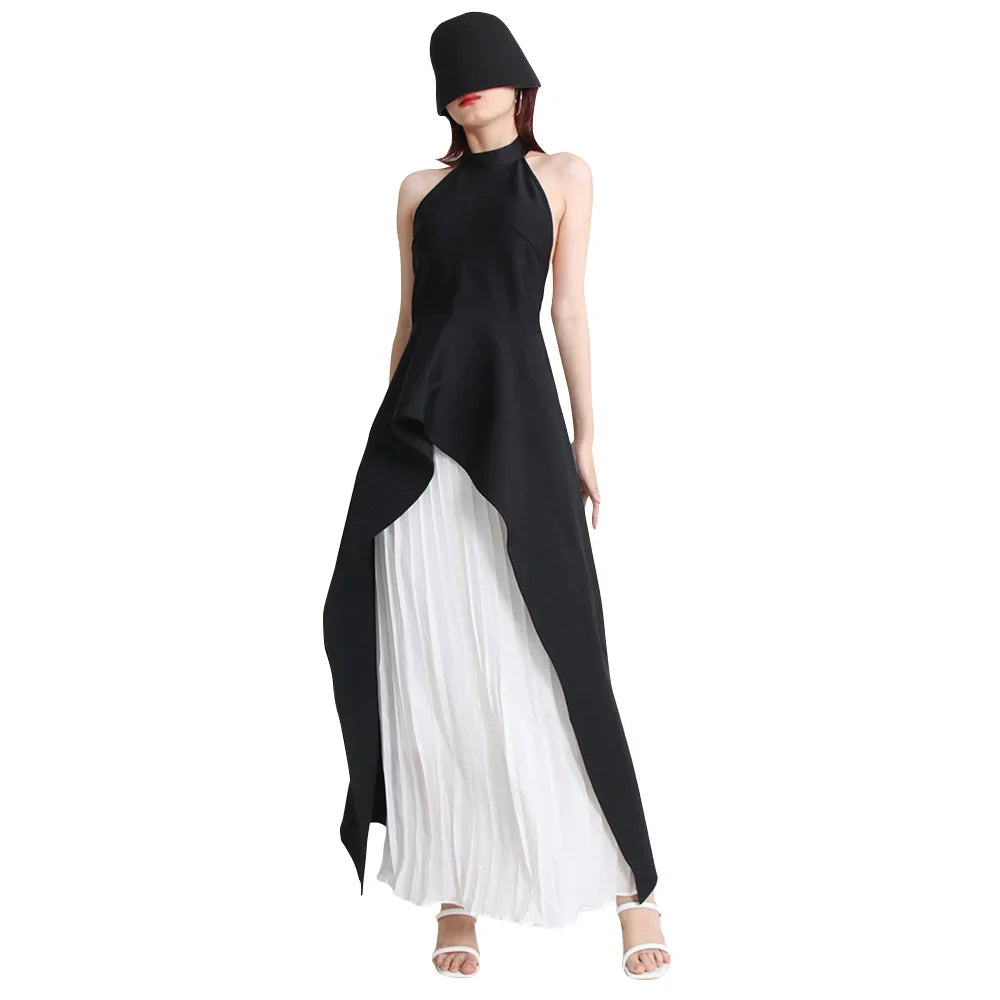 Black & White Pleated Set