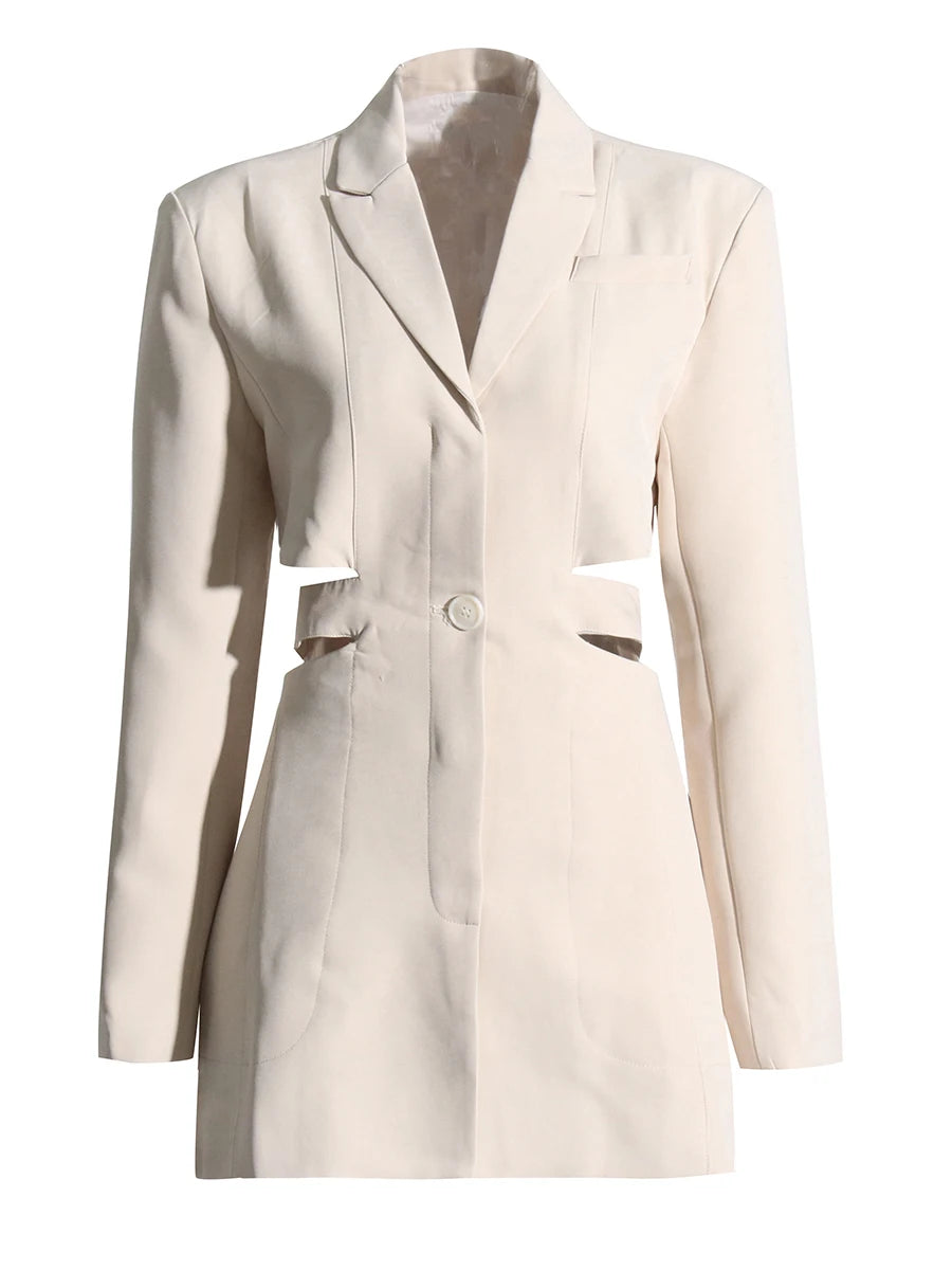 Cutout Notched Blazer